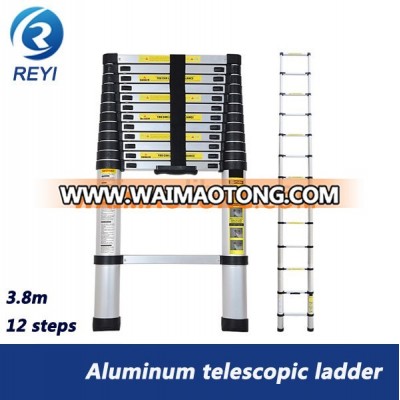 Aluminum telescopic ladder 3.8m